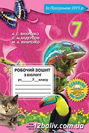 ГДЗ Біологія 7 клас О.А. Андерсон, Т.К. Вихренко, 2015