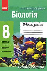 ГДЗ Біологія 8 клас Т.С. Котик, О.В. Тагліна, 2013