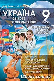 ГДЗ Географія 9 клас В.М. Бойко, І.Л. Дітчук, 2017